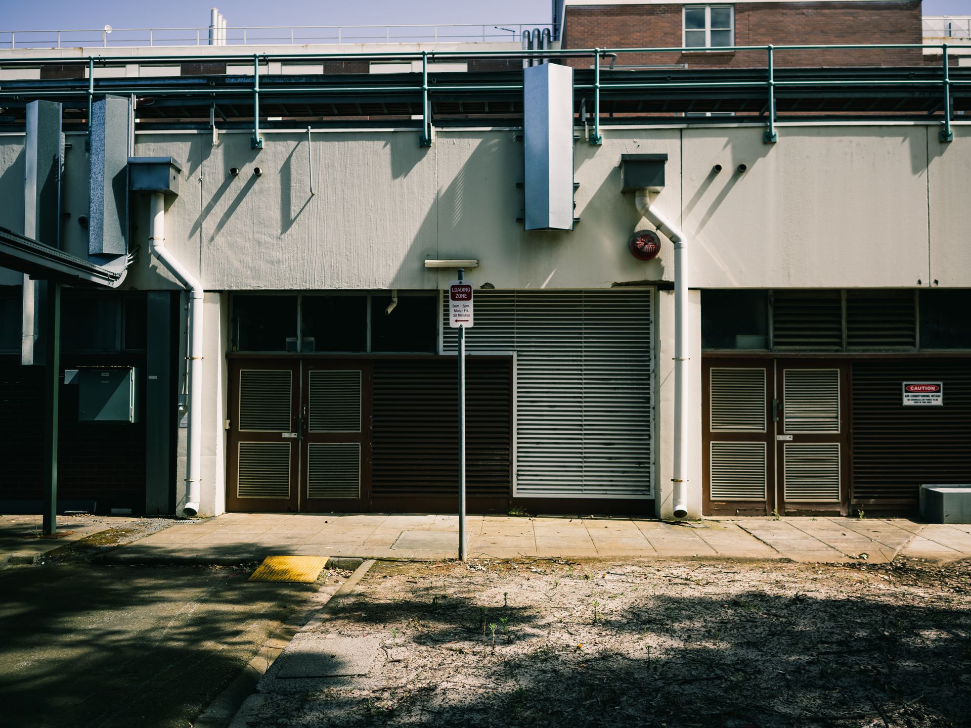 Large gutter system installed on a commercial building
