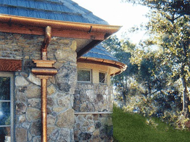 Close view of a cleanly joined gutter corner